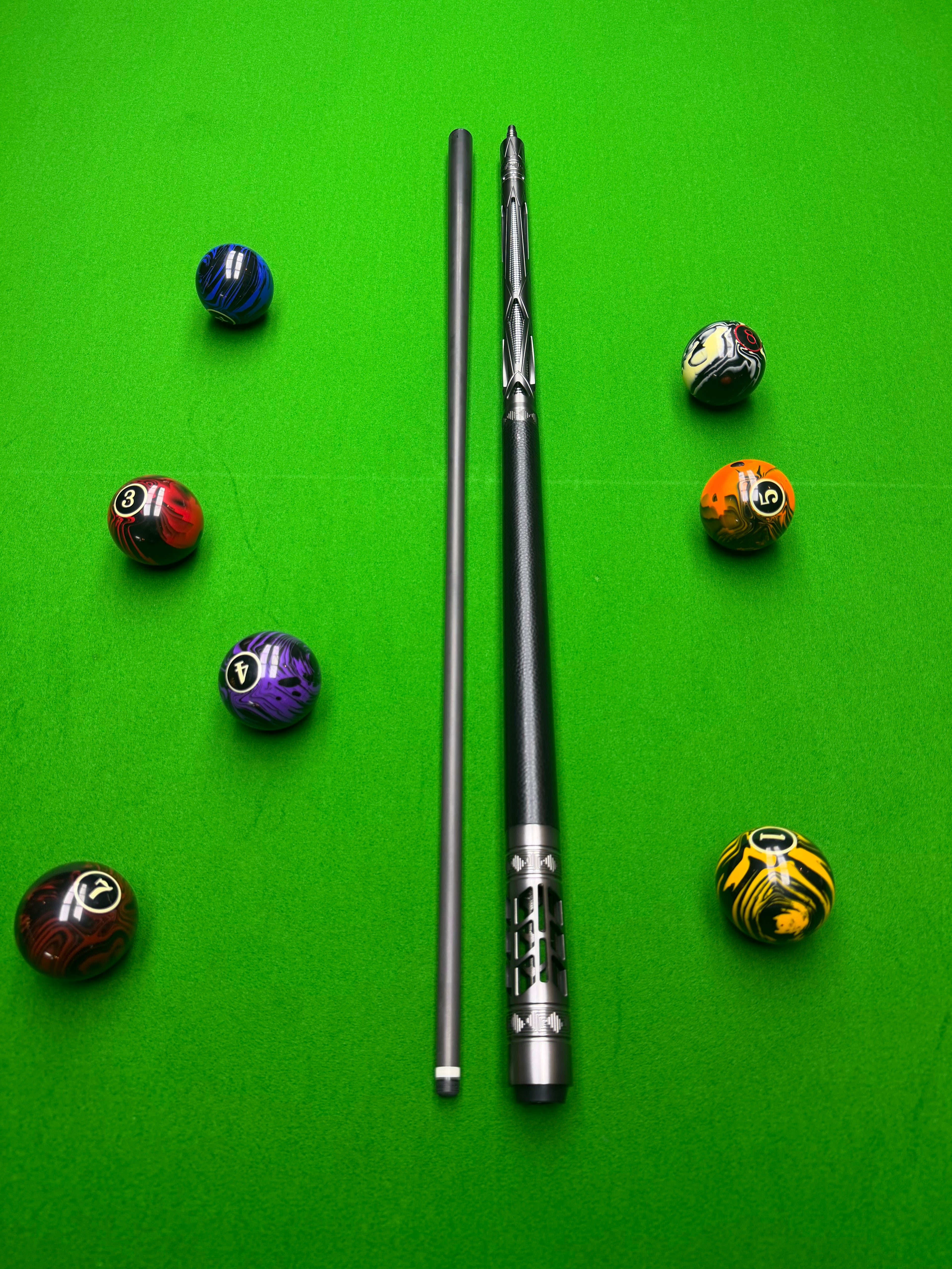 SERPENT Alloy Series Pro Taper 2pcs T700 Carbon Fibre Pool Cue