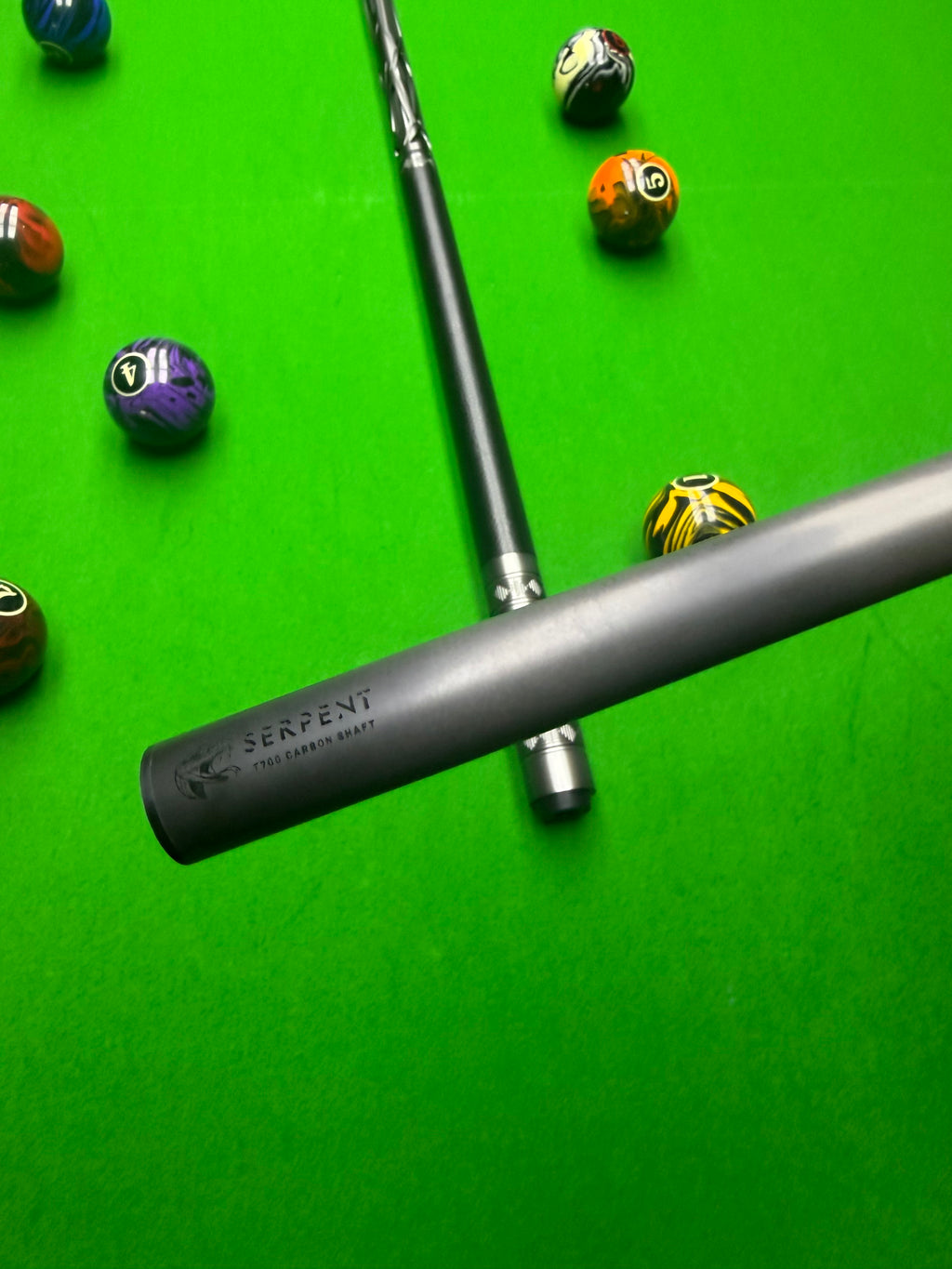 SERPENT Alloy Series Pro Taper 2pcs T700 Carbon Fibre Pool Cue