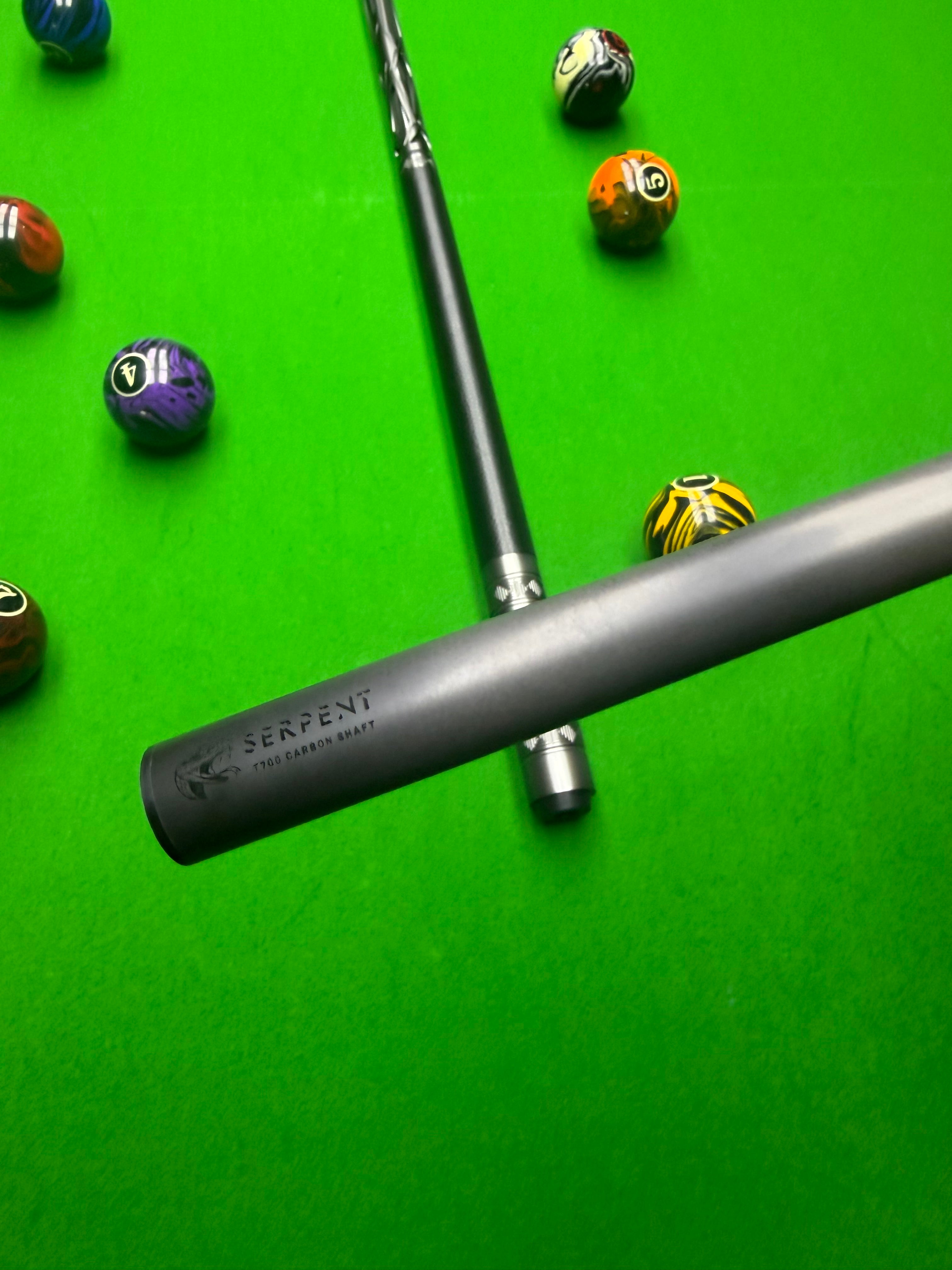 SERPENT Alloy Series Pro Taper 2pcs T700 Carbon Fibre Pool Cue